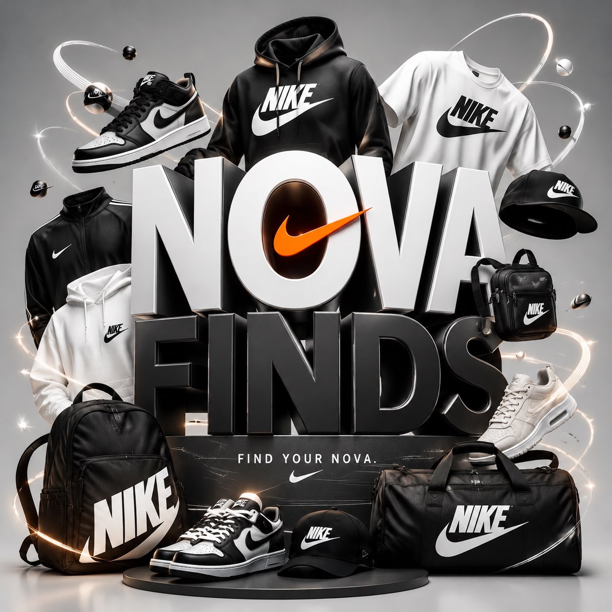 Nova Finds Go fashion, sneakers, hoodies, bags, and accessories