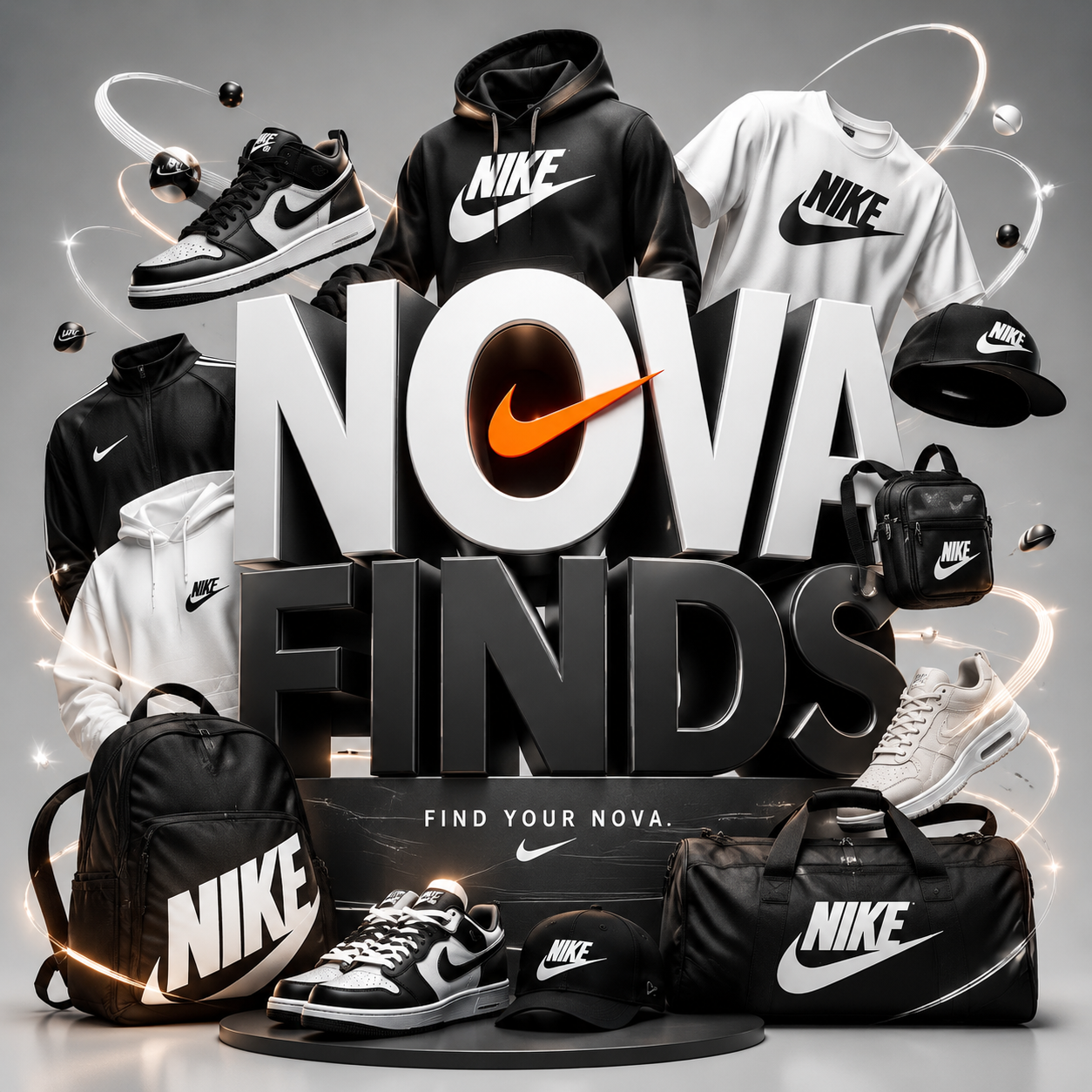 Nova Finds Go fashion, sneakers, hoodies, bags, and accessories